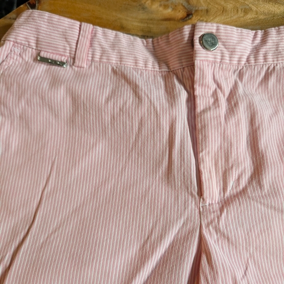 Lauren Ralph Lauren Pink Striped Women's Bermudas - Picture 2 of 6